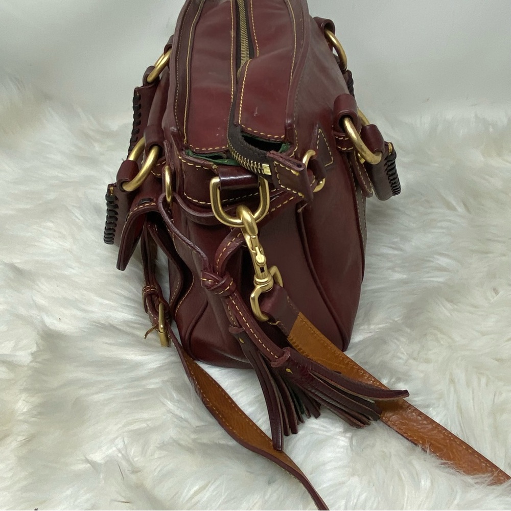 Dooney & Bourke Dark Red Florentine Handbag - Picture 10 of 13